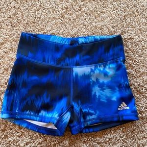 Adidas Spandex Shirts 3” Blue Black Shorts Volleyball